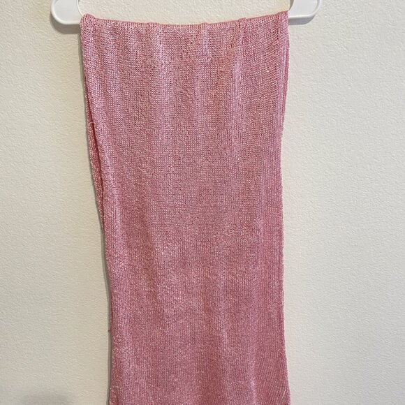 NWT - Superdown Alix Crochet Sequin Maxi Dress - Pink - Size Large - Picture 3 of 5